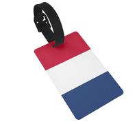 Dutch Flag Print Luggage Tags Quick Install Airplane Travel Essentials for Suitcases Durable PVC Bag Tag