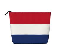 Dutch Flag Print Makeup Bag for Women,Portable Cosmetic Bag Toiletry Bag, Capacious Travel Makeup Organizer