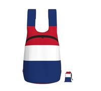 Dutch Flag Print Portable Daypack, Foldable Lightweight Storage Shoulder Backpack Bag For Travel Hicking Outdoor