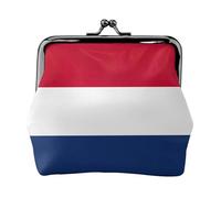 Dutch flag Print Practicality Coin Purse Cute Mini Coin Pouch for Women (4.52 x 4.13in) Exquisite, Black, One Size