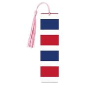 Dutch Flag Print Wooden Bookmark Women Men Tassel Book Marks Bookmarks for Book Lovers Reading Accessories