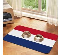Dutch Flag Printing Pet Absorbent Tablecloth, Special Pad For Pet Bowls, Rollable For Storage, Ideal For Pet Bowls