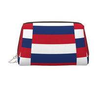Dutch Flag Toiletry Cosmetics Bag, Portable Travel Cosmetic Makeup Bag,PVC Leather,with Compartments