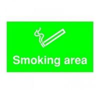 Dutch Home Label Safety Sign Smoking Area In Pvc, 300mm X 500mm
