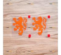 Dutch Lion Netherlands Holland Decal Sticker Vinyl - 2 Pack Orange, 7.6cm - No Background Die Cut for Car Boat Laptop Cup