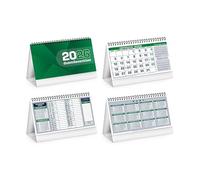 Dutch Office Desk Calendar 2026 Saints and Moons International Holidays cm19 x 45 cm (Table Note Green)