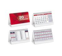 Dutch Office Desk Calendar 2026 Saints and Moons International Holidays cm19 x 45 cm (Table Note Red)