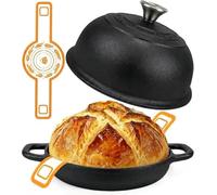 Dutch Oven For Sourdough Bread Baking,24cm/4.7L Enameled Cast Iron Pot