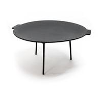 Dutch Oven Grill Plate Round Ø44cm Height 23cm, 3-Legged Barbecue Top, Cast Iron with Non-Stick Effect