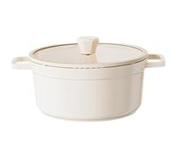 Dutch Oven Pot with Lid 5 Qt Dutch Oven Non Stick Bread Pot with Self-Circulating Lid Dual Handles Porcelain Enameled Cooking Pots Stovetop, Induction Campatible Bread