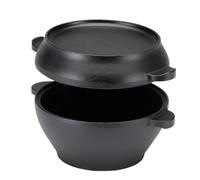 Dutch Pot - Cast Iron Pan | Cooking Pot | Dutch Oven For Bread Making | Heavy Duty Cookware Round Oven Pot | Sturdy Dutch Oven Cookware | Double Handles Dutch Oven For Bread Baking