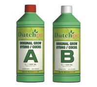DUTCH PRO ORIGINAL HYDRO COCO GROW A+B NUTRIENTS 1 LITRE 1L HARD WATER BEST NEUTRIENT