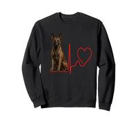 Dutch Shepherd Dog Heartbeat EKG Canine Rescue Sweatshirt