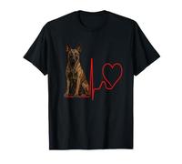 Dutch Shepherd Dog Heartbeat EKG Canine Rescue T-Shirt