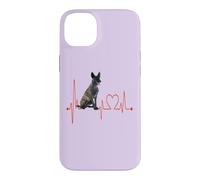 Dutch Shepherd Dog Heartbeat EKG My Dogs Are My Cardio Case for iPhone 14 Plus