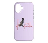 Dutch Shepherd Dog Heartbeat EKG My Dogs Are My Cardio Case for iPhone 16