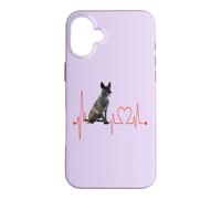 Dutch Shepherd Dog Heartbeat EKG My Dogs Are My Cardio Case for iPhone 16 Plus