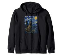 Dutch Shepherd Dog Van Gogh Starry Night Zip Hoodie