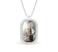 Dutch Ships Sailing Custom Photo Necklace Personalized Picture Pendant Memory Jewelry for Women