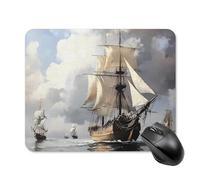 Dutch Ships Sailing Cute Gaming Mousepad Rubber Base Computer Desk Mat for Laptop Office