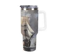 Dutch Ships Sailing Travel 40 Oz Tumbler White