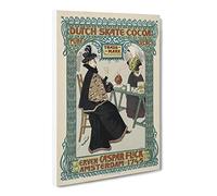 Dutch Skate Coco By Caspel Advertisement Canvas Print | Gallery Wrapped 30mm Frame Wall Art | 24x16 inches | Ready to Hang | Retro Picture | Living Room Bedroom Lounge Office