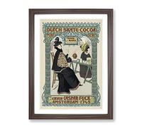 Dutch Skate Coco By Caspel Advertisement Vintage Framed Wall Art Print, Ready to Hang Picture for Living Room Bedroom Home Office Décor, Walnut A3 (34 x 46 cm)