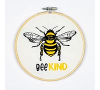 DUTCH STITCH BROTHERS Bee Kind Embroidery Starter Kit with Pattern and Instructions. Stamped Embroidery Kits with Embroidery Clothes with Pattern. 6" Embroidery Hoop