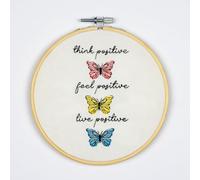 DUTCH STITCH BROTHERS Butterflies Embroidery Starter Kit with Pattern and Instructions. Stamped Embroidery Kits with Embroidery Clothes with Pattern. 6" Embroidery Hoop