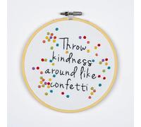 DUTCH STITCH BROTHERS Confetti Embroidery Starter Kit with Pattern and Instructions. Stamped Embroidery Kits with Embroidery Clothes with Pattern. 6" Embroidery Hoop