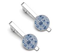 Dutch Tulips Sailing Ships Silver Tie Clip Suit Accessories for Men Necktie Bar Set Pin Business Wedding