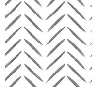 Dutch Wallcoverings Black & White Chevron Wallpaper - 53 cm x 10 m, Paper Panel, Herringbone Pattern