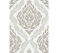 DUTCH WALLCOVERINGS Wallpaper White and Silver Home Decorative Wall Covering