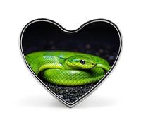 Dutch Windmill Lapel Pin Fashion Brooch Pin Cute Button Badges Heart Shape Button Pins Enamel Pins Metal Pinback for Hat Shirt Clothing Bags Decoration, The green snake, Love form