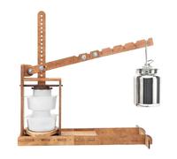 Dutch Wooden Cheese Press - Cheese Making Kit (Wooden Cheese Press with Lever and 2 Cheese Molds 1.2L)-Cheese Press for Home Cheese Making Pressure up to 200 lbs