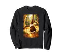 Dutchie Bunny Sitting Inside While Looking Outside Sweatshirt