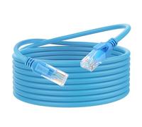 Dutevolns Ligiud Silicone Cat 6 Ethernet Cable 10M, Ultra Flexible Cat 6a Rj45 Cable, Soft Gigabit Lan Lead for Mac, PC, Router, Ps4/5 (Blue)
