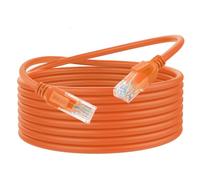Dutevolns Ligiud Silicone Cat 6 Ethernet Cable 2M, Ultra Flexible Cat 6a Rj45 Cable, Soft Gigabit Lan Lead for Mac, PC, Router, Ps4/5 (Orange)