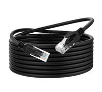 Dutevolns Ligiud Silicone Cat 6 Ethernet Cable 5M, Ultra Flexible Cat 6a Rj45 Cable, Soft Gigabit Lan Lead for Mac, PC, Router, Ps4/5 (Black)