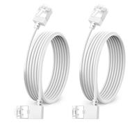Dutevolns Ultra Slim 90° Degree Cat 6A Ethernet Cable Left Angled 3M 2Pack, 10Gbps High-Speed Internet Flexible Cable for PC, Router, Windows (White)
