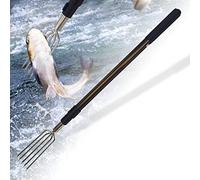 Dutiplus 68" Telescopic Rod 5-Prong Harpoon, Replaceable Harpoon, Hunting Fish Gig Gaff Fork Hook with 8mm Screw for Catching Fish Frog Mole