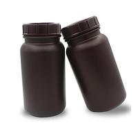 Dutiplus Laboratory Grade HDPE Wide Mouth Amber Reagent Bottle Designed for Laboratories Classrooms or Storage at Home 2,000mL (2L) Capacity Pack of 2 (Amber2)