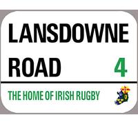 Dutis Irish Rugby Metal Street Sign Lansdowne Road 8x12 Inches