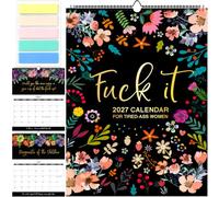 Dutown 2027 Funny Wall Calendar for Tired-Ass Women, 28.5 × 21 cm | Hanging Monthly Planner, Humorous Swear Quotes, Funny Gifts for Women