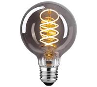 DUTSUGUAR BT1 Vintage E27 LED Light Bulb Dimmable G80 4W Warm White Decorative Retro Ideal for Home, Cafe, Bar, Smoke Grey, Pack of 1