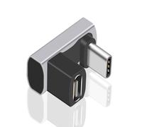 Duttek 180 Degree USB C Adapter 240W, U Shaped USB C Male to Female Adapter, 40Gbps Type C Extender Converter 8k Video Audio Display for Laptop, Switch, MacBook, Thunderbolt 4/3, 1pack