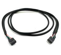 Duttek 1M/3.3Ft 10 Pin Motherboard PCB Cable Male to Female Header Extender Extension Dupont Jumper Wires Cable (10Pin M/F)