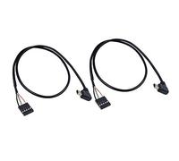 Duttek (2-Pack 50CM 90 Degree Left Angle Mini USB Male to 5 Pin Motherboard Female Adapter Dupont Extended Cable(Mini USB M/5Pin)