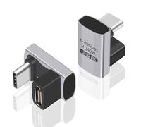 Duttek 240W USB C 180 Degree Adapter, U-Shaped 180 Degree USB C Angled Adapter Support 40Gbps Data Transfer Compatible for Thunderbolt 4/3, Switch, MacBook, Laptop, Tablet (2 Pack)