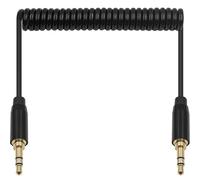 Duttek 3.5mm audio cable, Jack to Jack Cable 1M Gold Plated Design AUX extension cable 3 Pole Male to Male Jack Extension Spring Cable for Smartphone, Tablets, MP3, Headphones, DJ, Car/Home Stereo